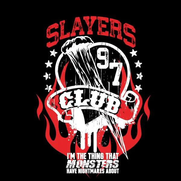 Buffy The Vampire Slayer Slayers Club 97 Women's Cropped Hoodie - Black