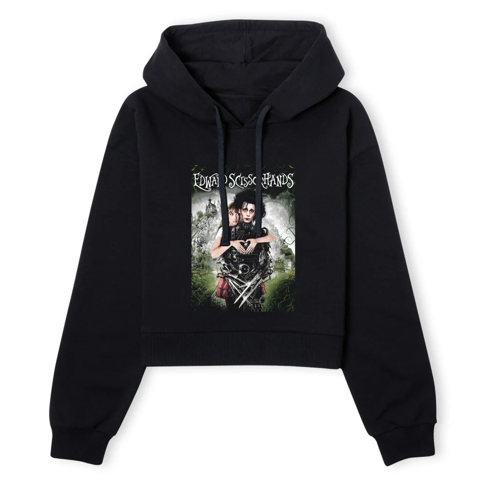 Edward Scissorhands Movie Poster Women's Cropped Hoodie - Black - XS - Schwarz Bild 1