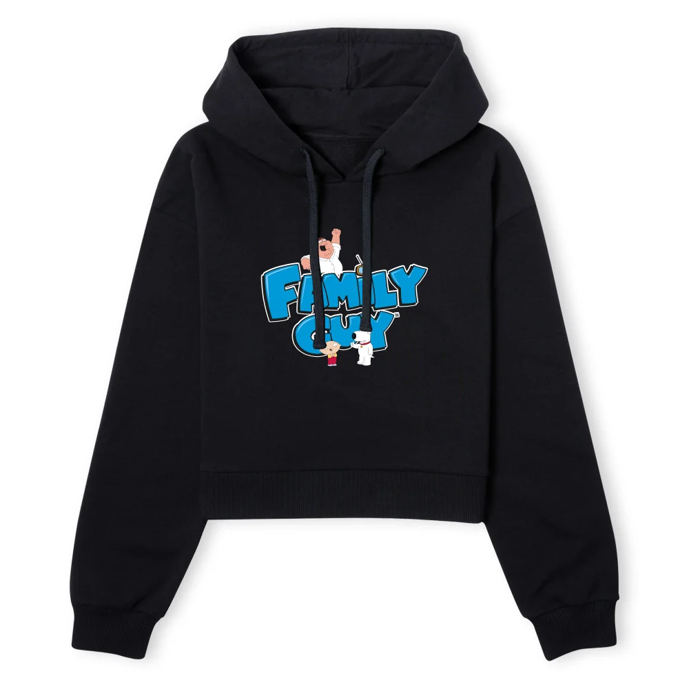 Family Guy Character Logo Women's Cropped Hoodie - Black - XS - Schwarz Bild 1