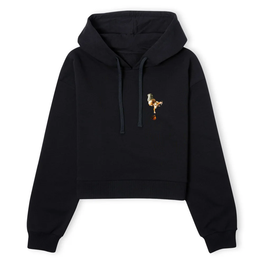 Ice Age Scrat Pocket Women's Cropped Hoodie - Black - XS - Schwarz Bild 1