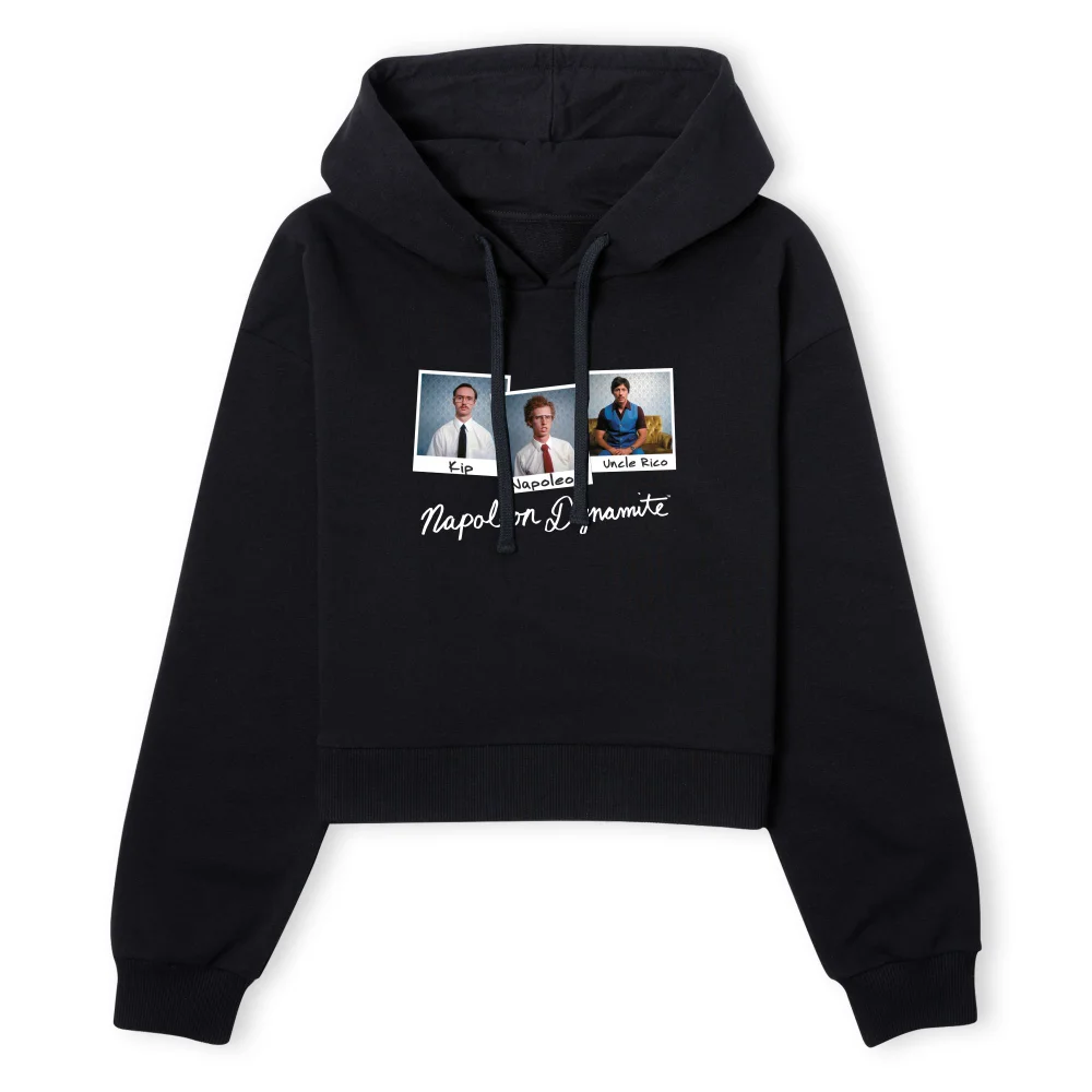 Napoleon Dynamite Polaroids Women's Cropped Hoodie - Black - XS - Schwarz Bild 1