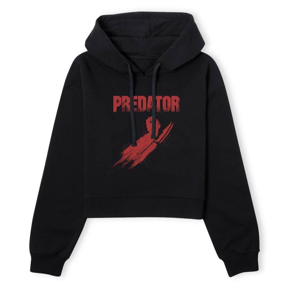 Predator Arm Blades Women's Cropped Hoodie - Black - XS - Schwarz Bild 1
