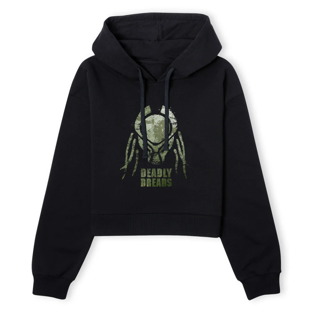 Predator Deadly Dreads Women's Cropped Hoodie - Black - XS - Schwarz Bild 1