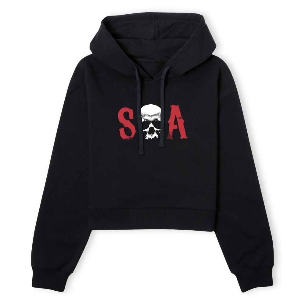 Sons of Anarchy SA Skull Women's Cropped Hoodie - Black - XS - Schwarz Bild 1