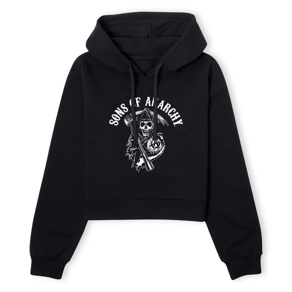 Sons of Anarchy Arched Reaper Women's Cropped Hoodie - Black - XS - Schwarz Bild 1
