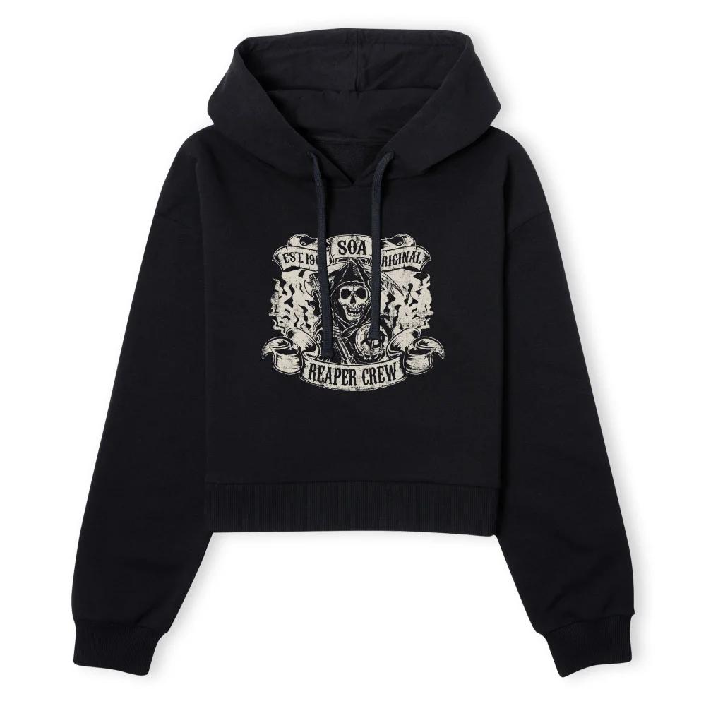 Sons of Anarchy Reaper Crew Women's Cropped Hoodie - Black - XS - Schwarz Bild 1