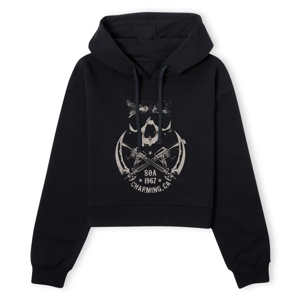 Sons of Anarchy 1967 Charming Women's Cropped Hoodie - Black - XS - Schwarz Bild 1