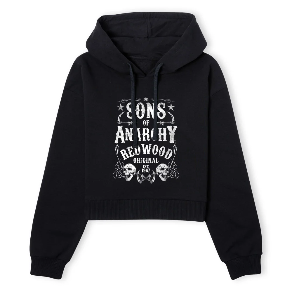Sons of Anarchy Redwood Original Women's Cropped Hoodie - Black - XS - Schwarz Bild 1