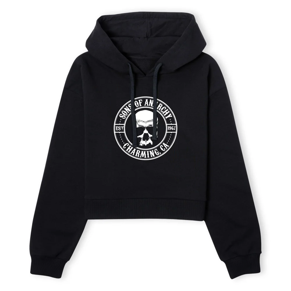 Sons of Anarchy Charming CA Women's Cropped Hoodie - Black - XS - Schwarz Bild 1