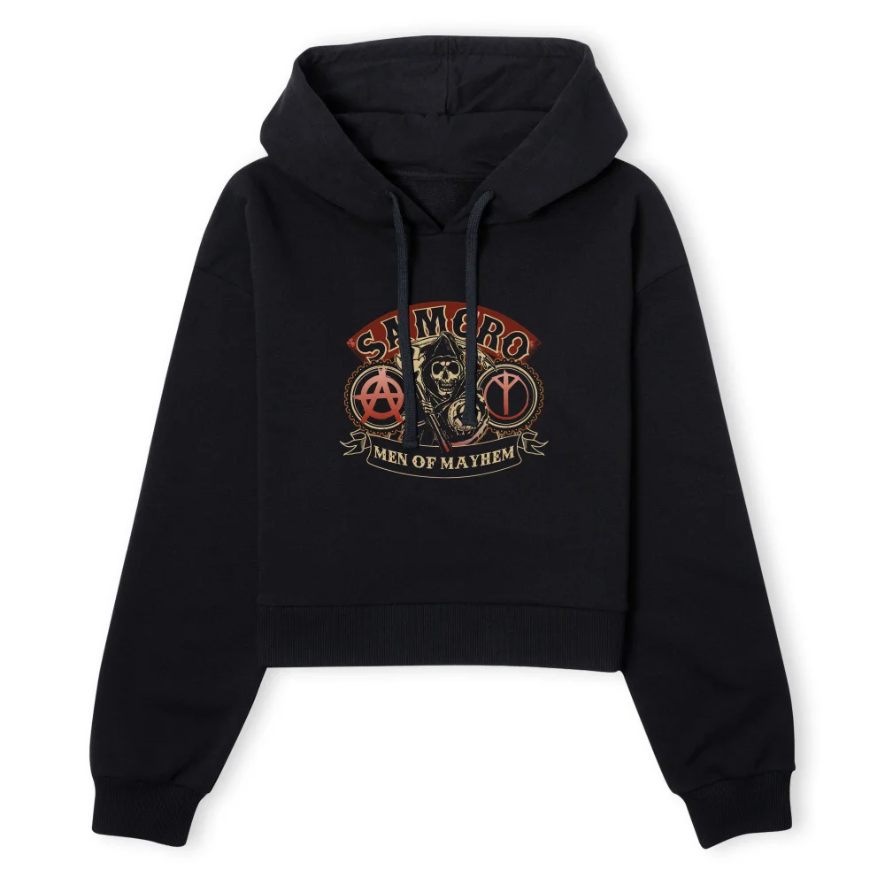 Sons of Anarchy Men Of Mayhem Women's Cropped Hoodie - Black - XS - Schwarz Bild 1
