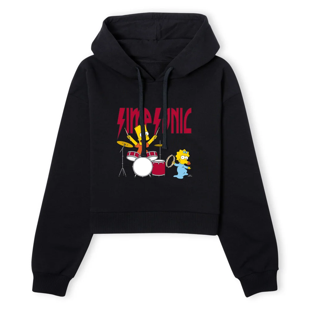The Simpsons Simpsonic Women's Cropped Hoodie - Black - XS - Schwarz Bild 1