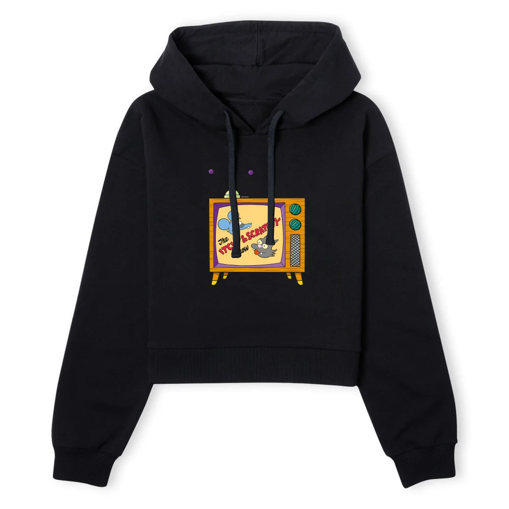 The Simpsons The Itchy And Scratchy Show Women's Cropped Hoodie - Black - XS - Schwarz Bild 1