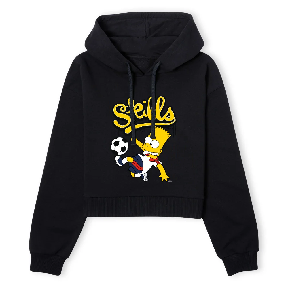 The Simpsons Bart Skills Women's Cropped Hoodie - Black - XS - Schwarz Bild 1