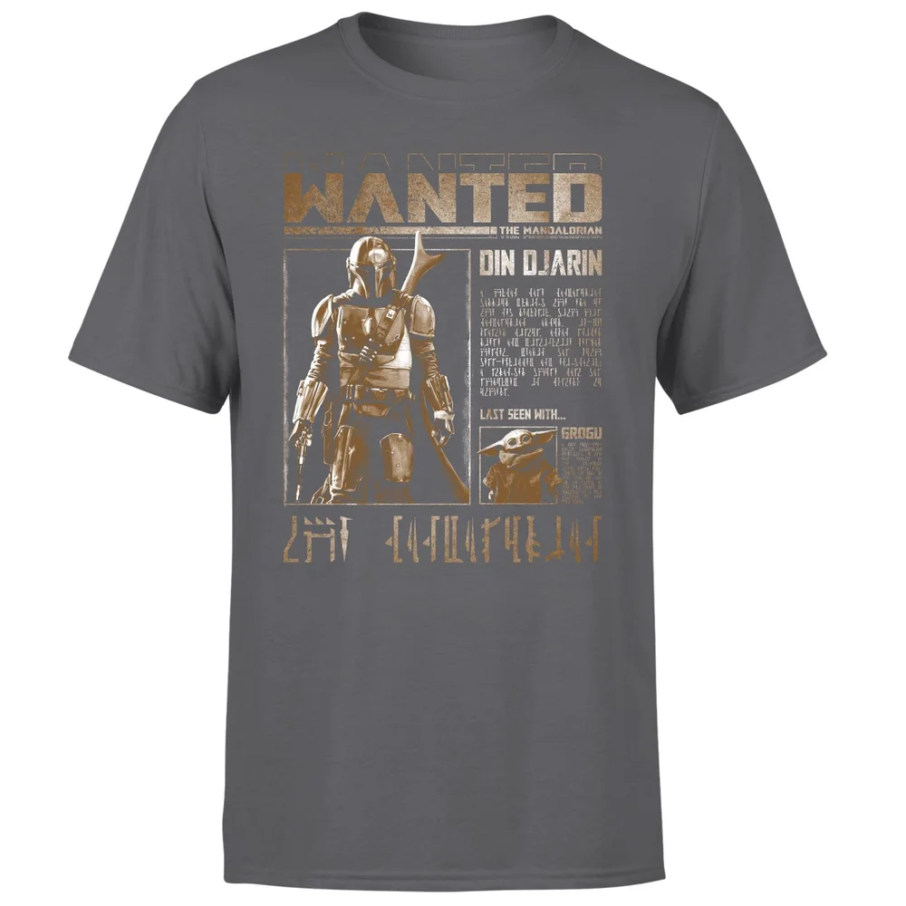 Star Wars The Mandalorian Wanted Men's T-Shirt - Charcoal - S Bild 1