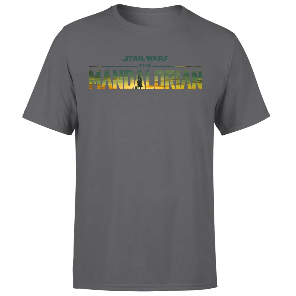 Star Wars The Mandalorian Sunset Logo Men's T-Shirt - Charcoal - S Bild 1
