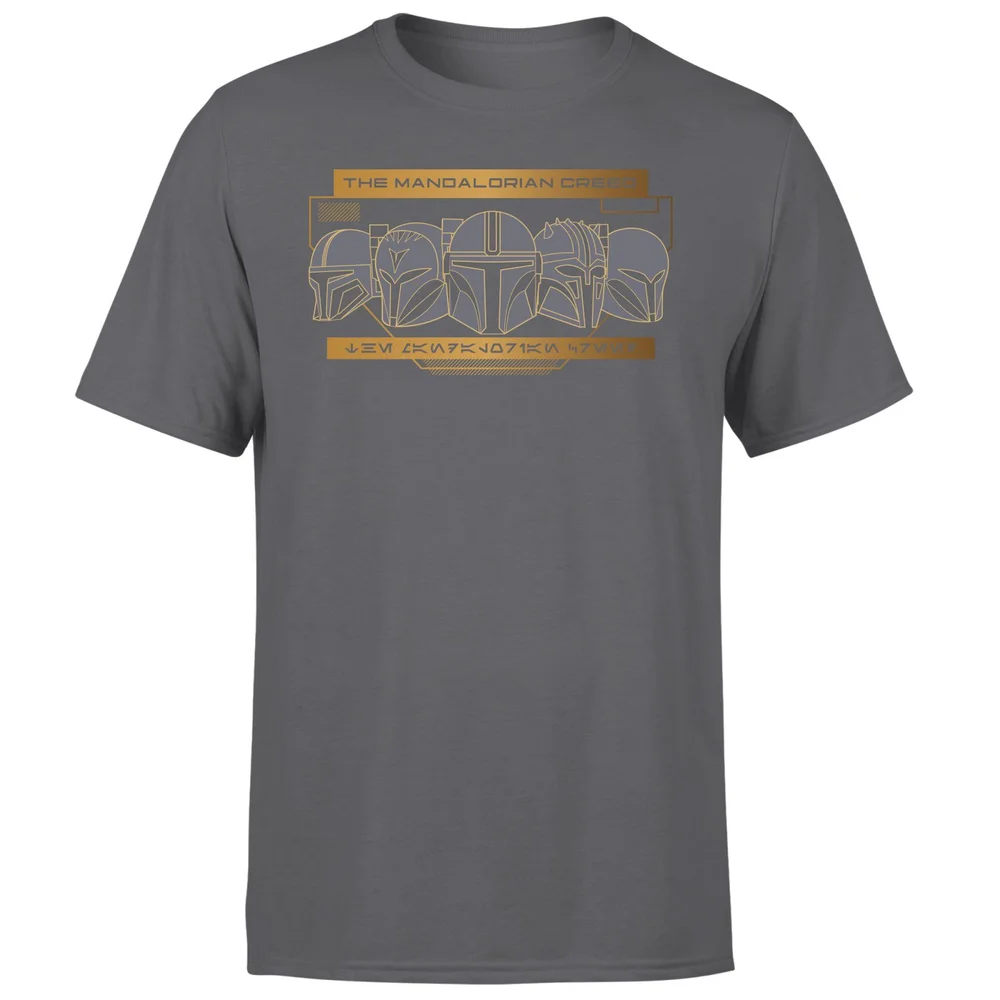 Star Wars The Mandalorian Creed Men's T-Shirt - Charcoal - S Bild 1