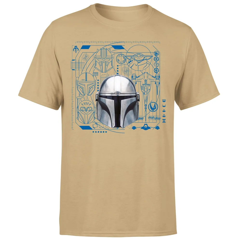 Star Wars The Mandalorian Schematics Men's T-Shirt - Tan - S Bild 1