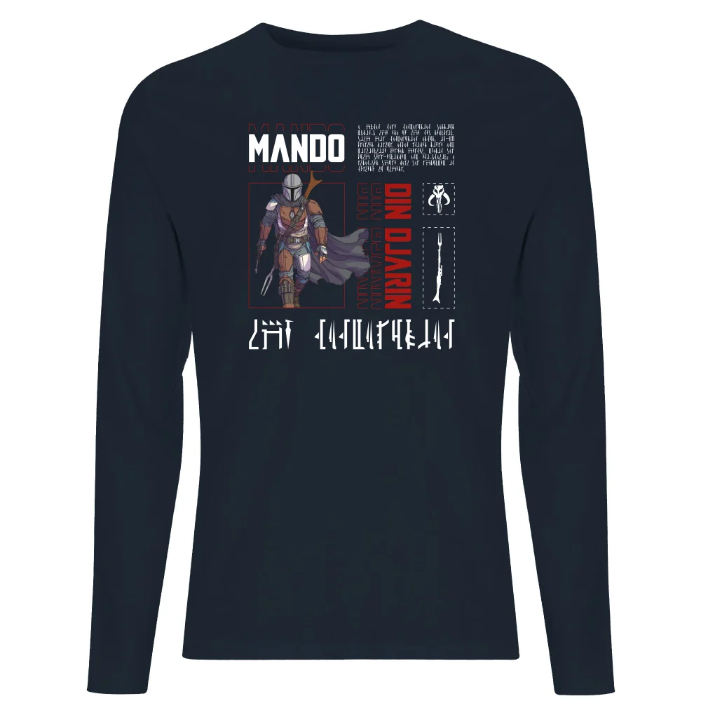 Star Wars The Mandalorian Biography Men's Long Sleeve T-Shirt - Navy - S Bild 1