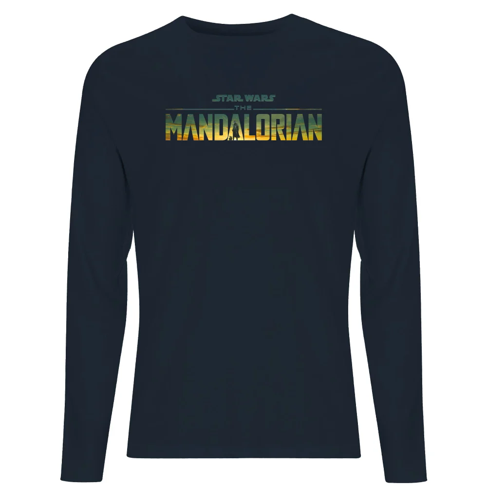 Star Wars The Mandalorian Sunset Logo Men's Long Sleeve T-Shirt - Navy - S Bild 1