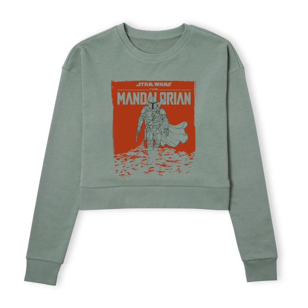 Star Wars The Mandalorian Storm Women's Cropped Sweatshirt - Khaki - XS Bild 1