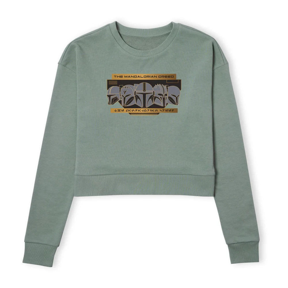 Star Wars The Mandalorian Creed Women's Cropped Sweatshirt - Khaki - XS Bild 1