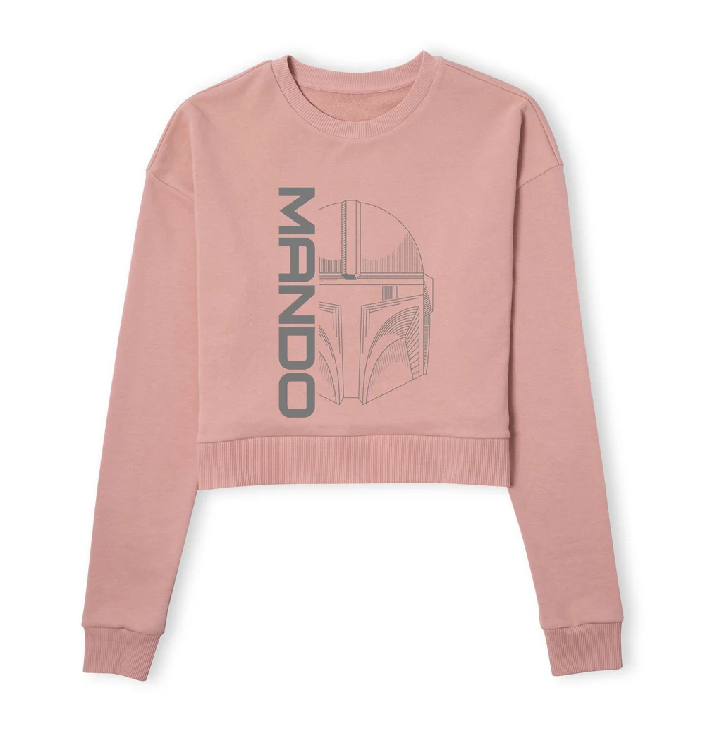Star Wars The Mandalorian Mando Women's Cropped Sweatshirt - Dusty Pink - XS Bild 1