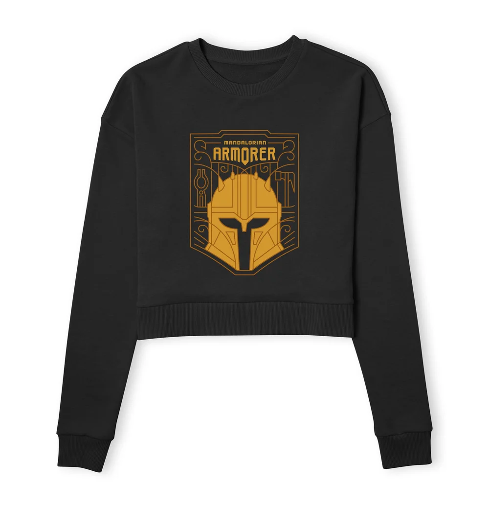 Star Wars The Mandalorian The Armorer Badge Women's Cropped Sweatshirt - Black - XS Bild 1