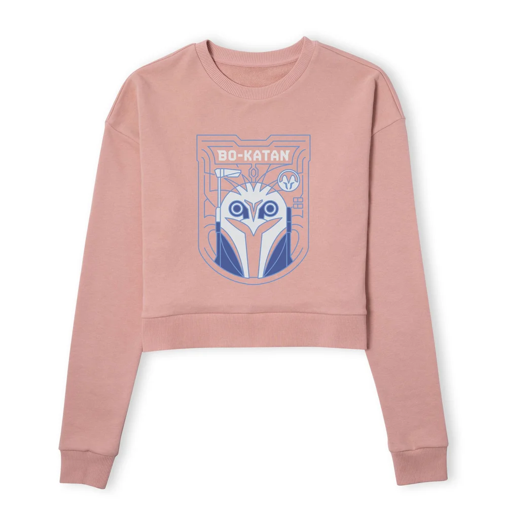 Star Wars The Mandalorian Bo-Katan Badge Women's Cropped Sweatshirt - Dusty Pink - XS Bild 1