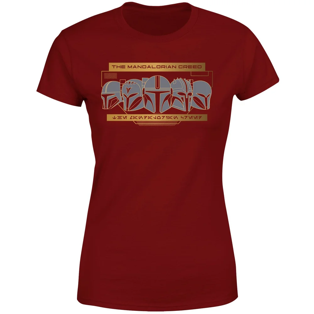 Star Wars The Mandalorian Creed Women's T-Shirt - Burgundy - XS Bild 1