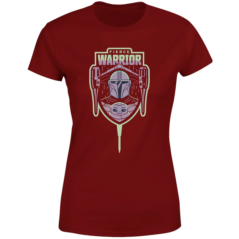 Star Wars The Mandalorian Fierce Warrior Women's T-Shirt - Burgundy - XS Bild 1