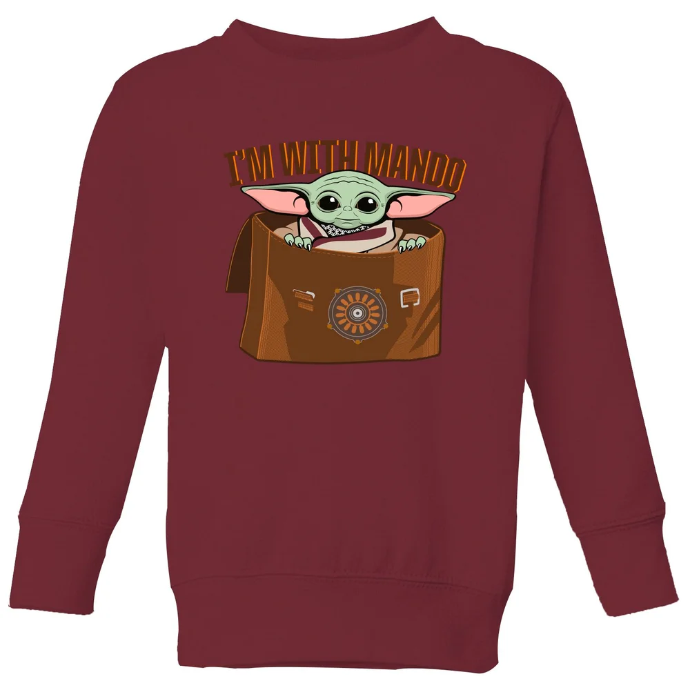 Star Wars The Mandalorian I'm With Mando Kids' Sweatshirt - Burgundy - 3-4 Jahre Bild 1