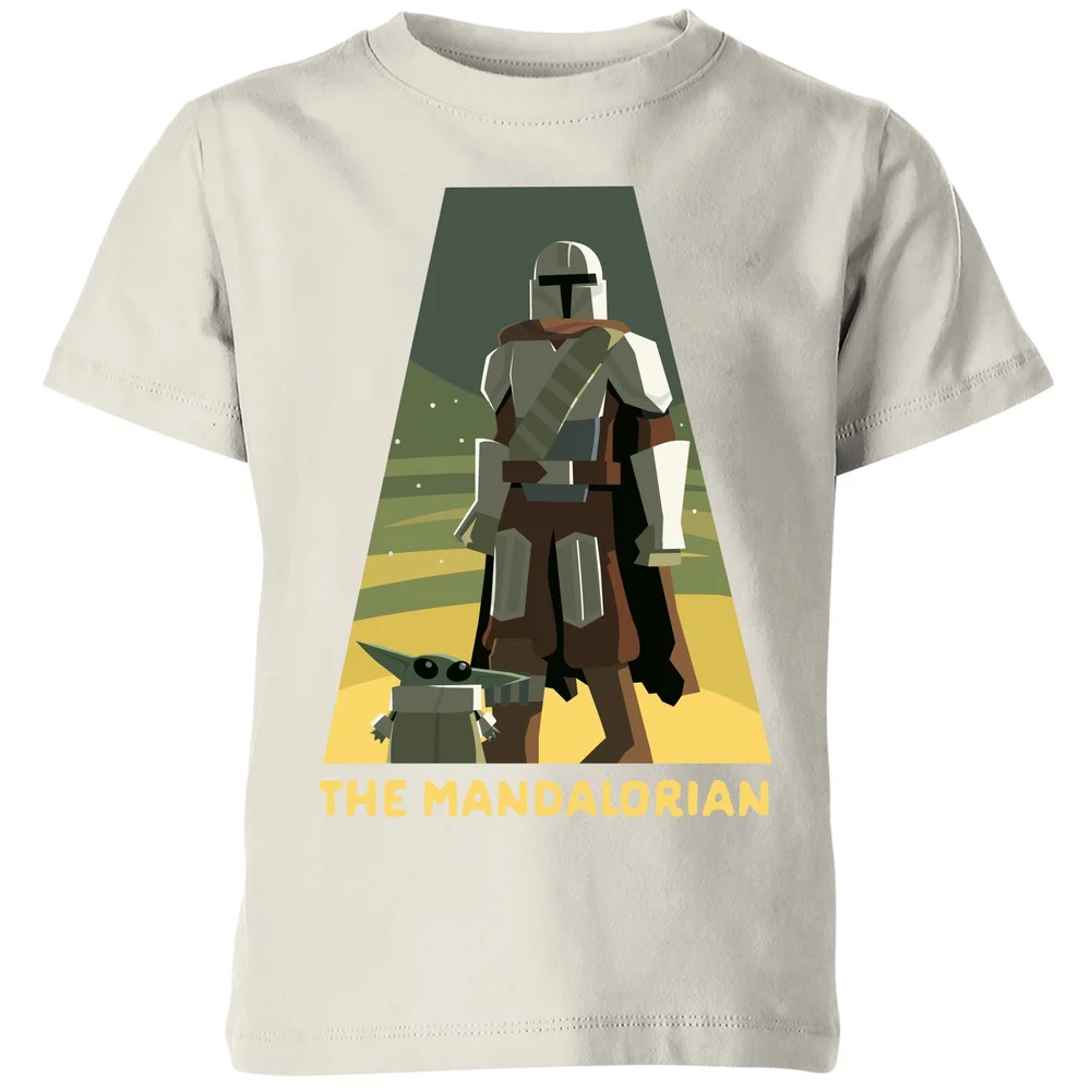 Star Wars The Mandalorian Artistic Pose Kids' T-Shirt - Cream - 3-4 Jahre Bild 1