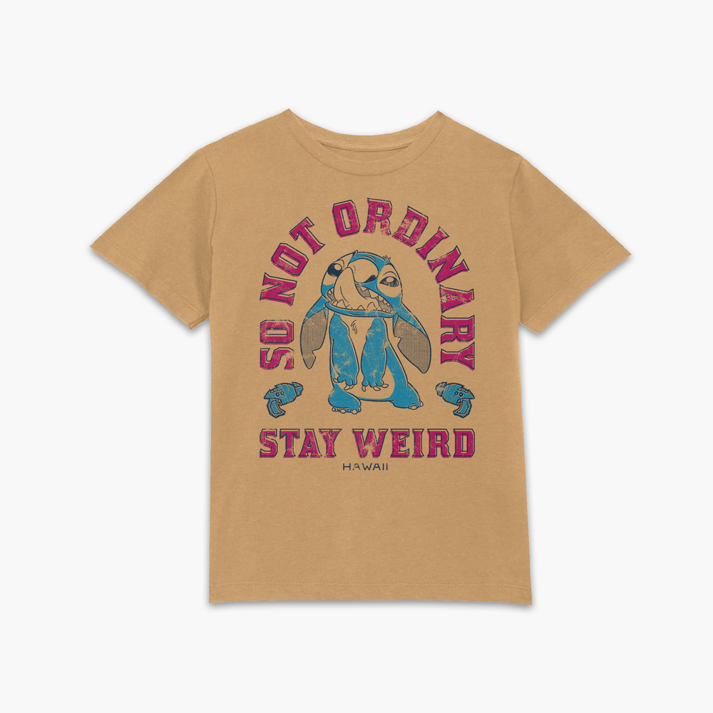 Lilo & Stitch Stay Weird Kids' T-Shirt - Tan - 3-4 Jahre Bild 1