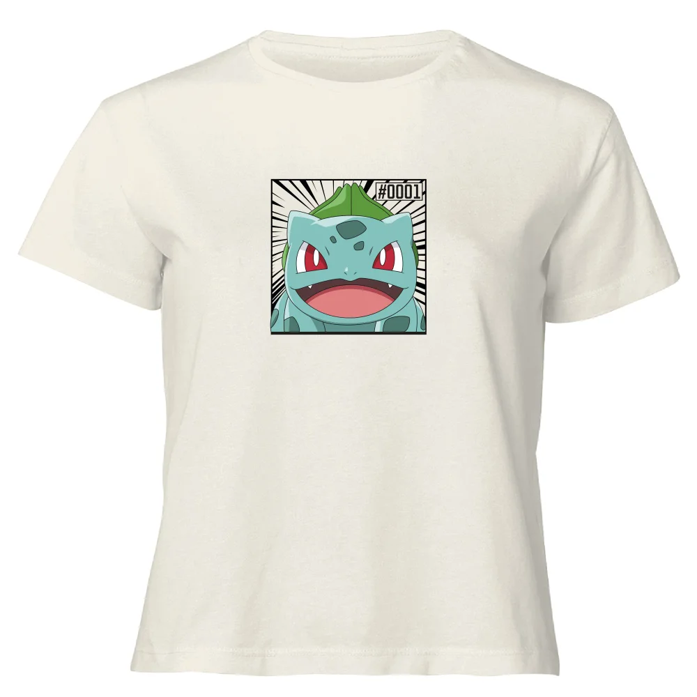 Pokémon Pokédex Bisasam #0001 Gekürzter Frauen T-Shirt - Creme - XS Bild 1