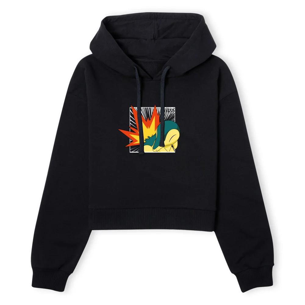 Pokemon Cyndaquil Women's Cropped Hoodie - Black - XS Bild 1