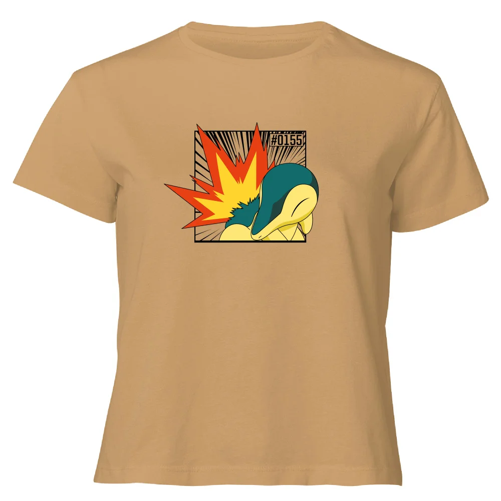 Pokemon Cyndaquil Women's Cropped T-Shirt - Tan - XL Bild 1