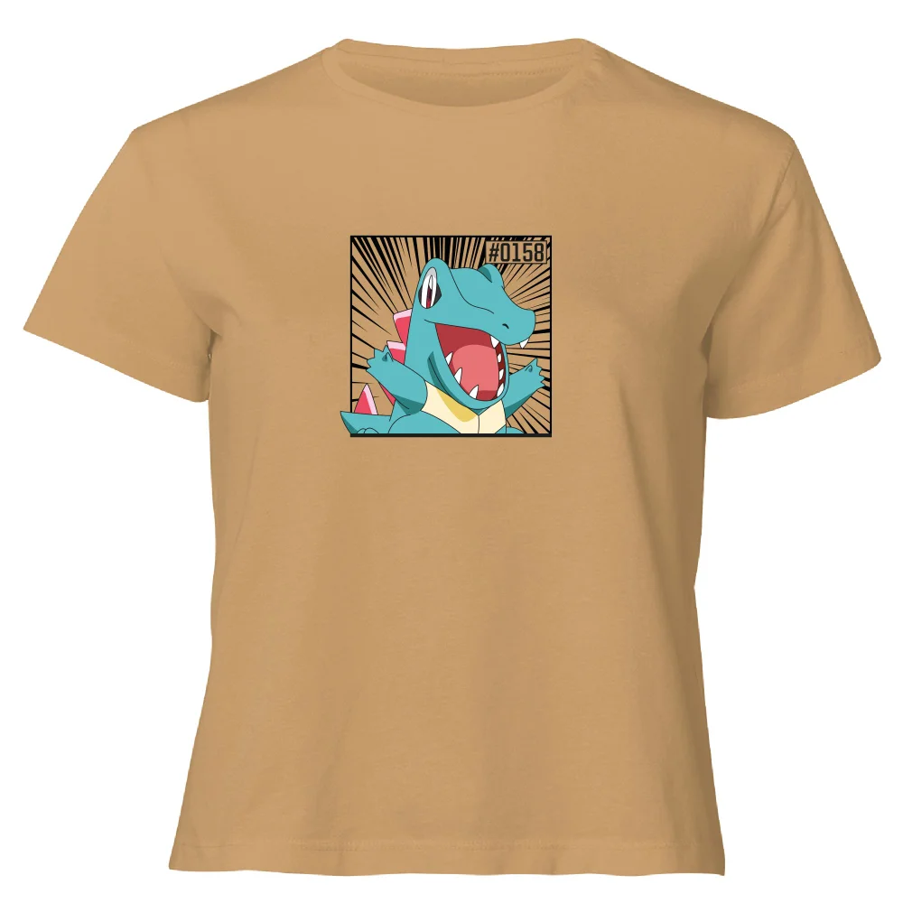 Pokemon Totodile Women's Cropped T-Shirt - Tan - XL Bild 1