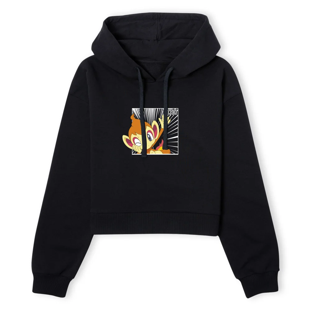 Pokemon Chimchar Women's Cropped Hoodie - Black - XS Bild 1