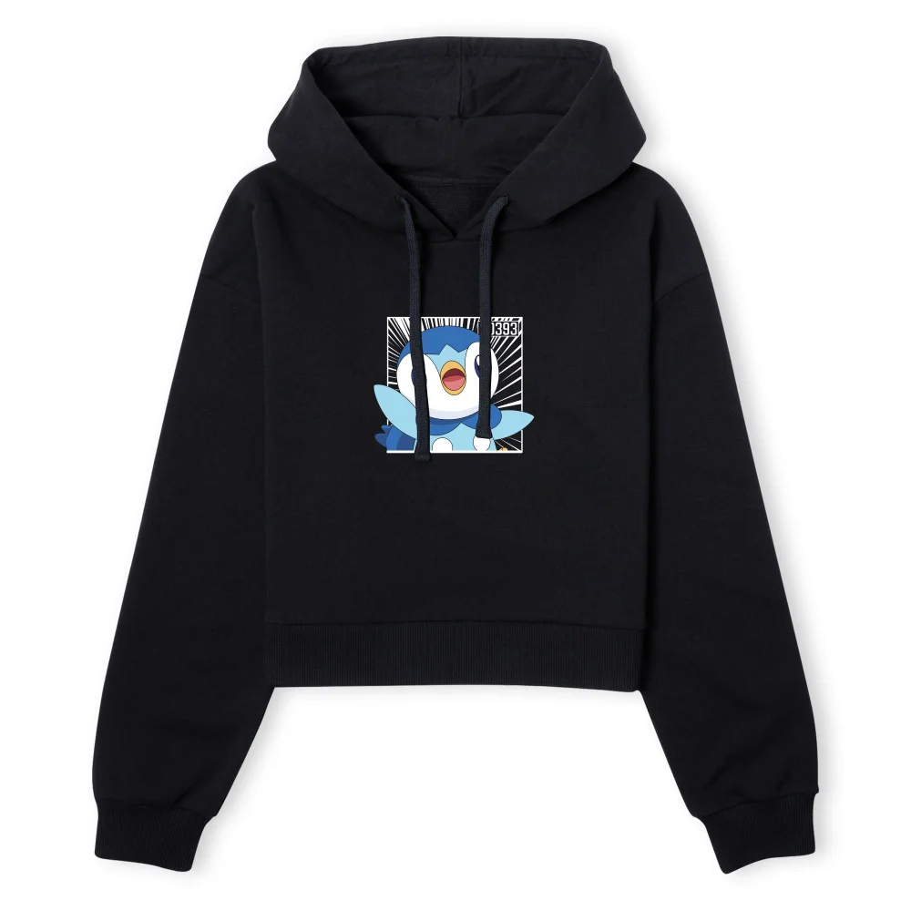 Pokemon Piplup Women's Cropped Hoodie - Black - XS Bild 1