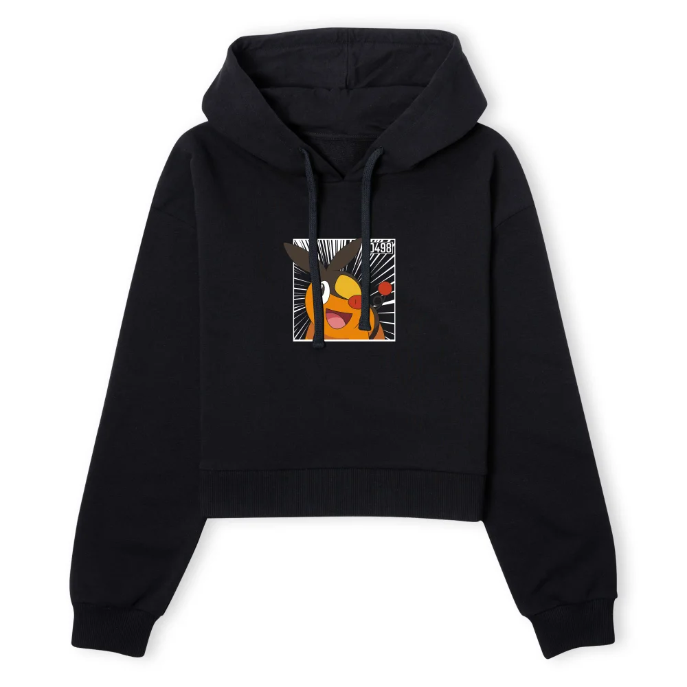 Pokemon Tepig Women's Cropped Hoodie - Black - XS Bild 1