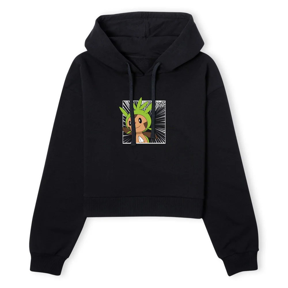 Pokemon Chespin Women's Cropped Hoodie - Black - XS Bild 1