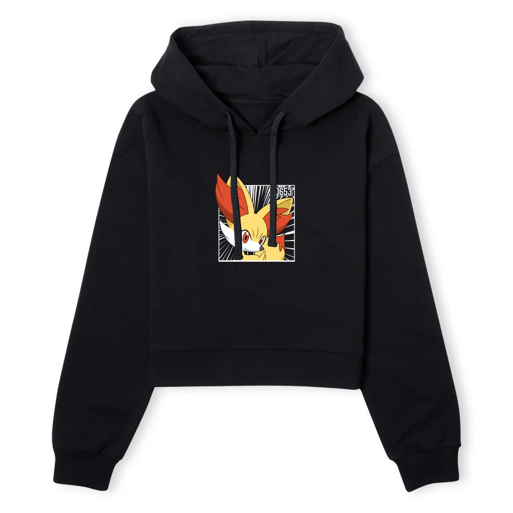 Pokemon Fennekin Women's Cropped Hoodie - Black - XS Bild 1