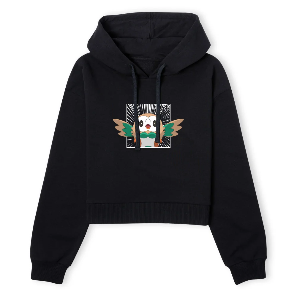 Pokemon Rowlet Women's Cropped Hoodie - Black - XS Bild 1