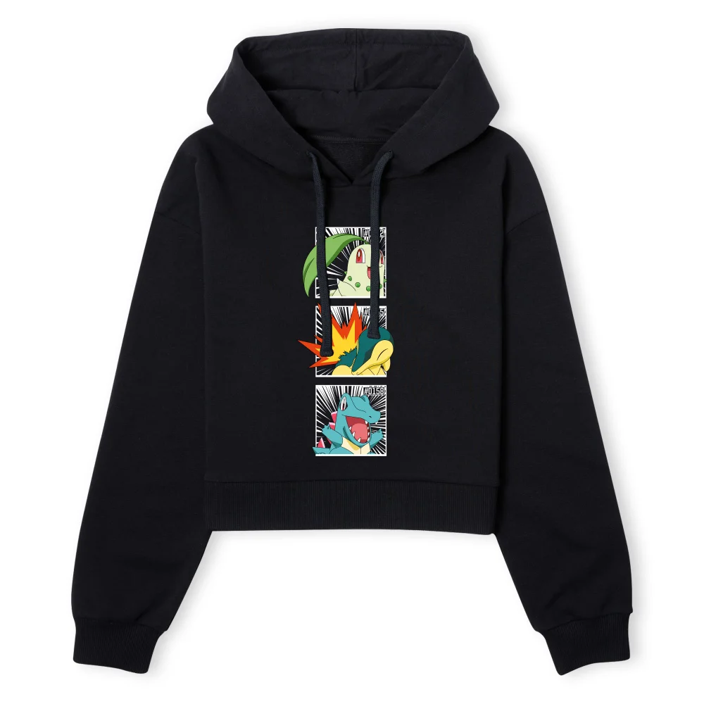 Pokemon Generation 2 Intro Women's Cropped Hoodie - Black - XS Bild 1
