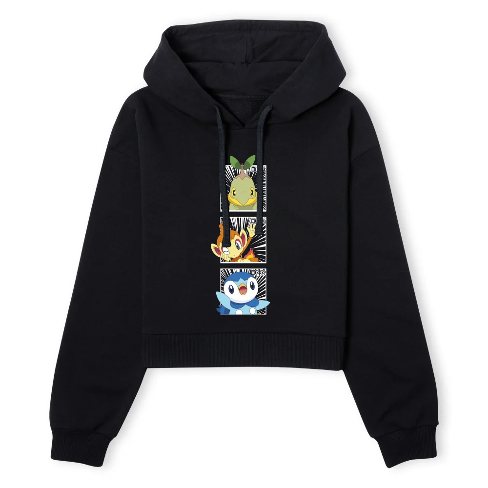 Pokemon Generation 4 Intro Women's Cropped Hoodie - Black - XS Bild 1