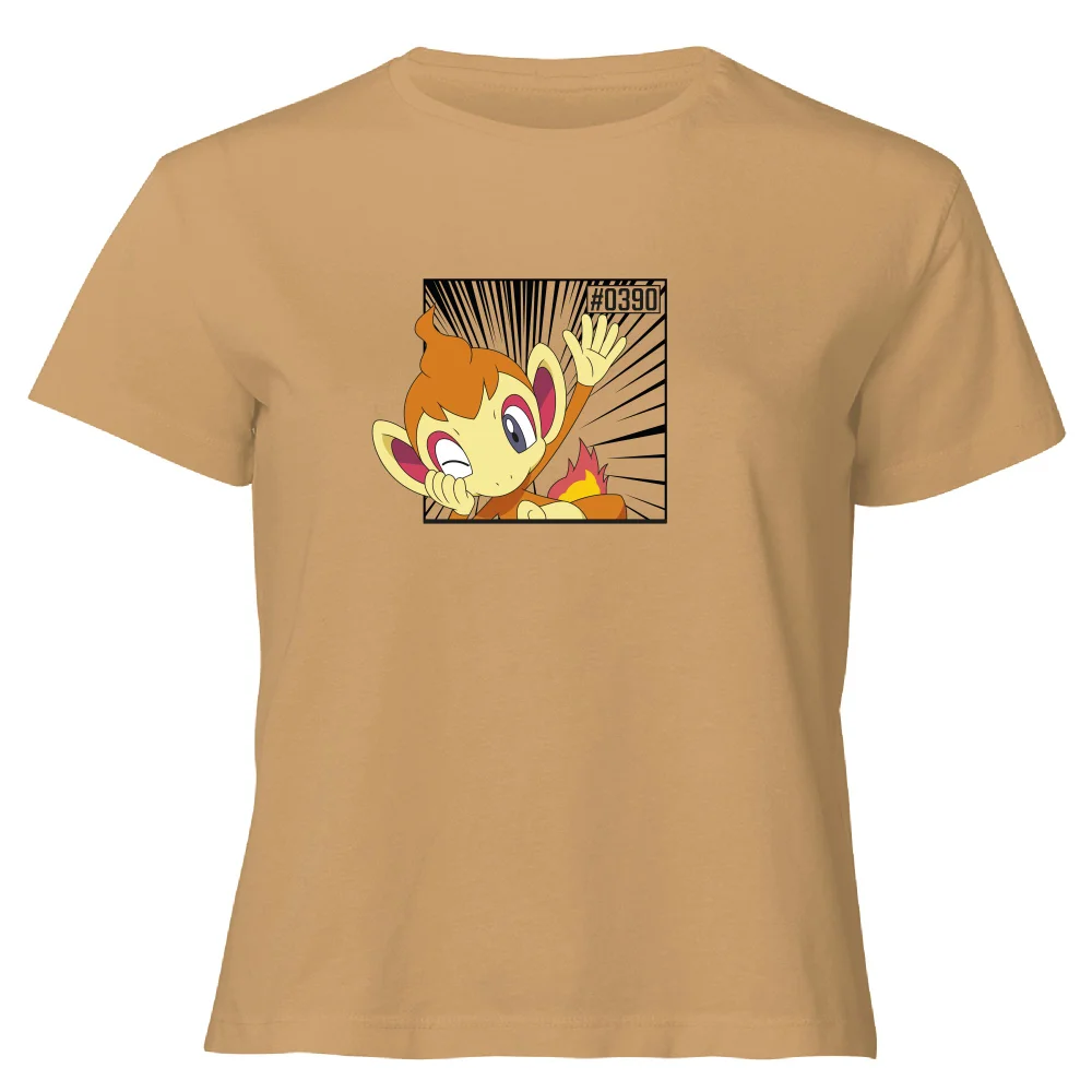 Pokemon Chimchar Women's Cropped T-Shirt - Tan - XL Bild 1