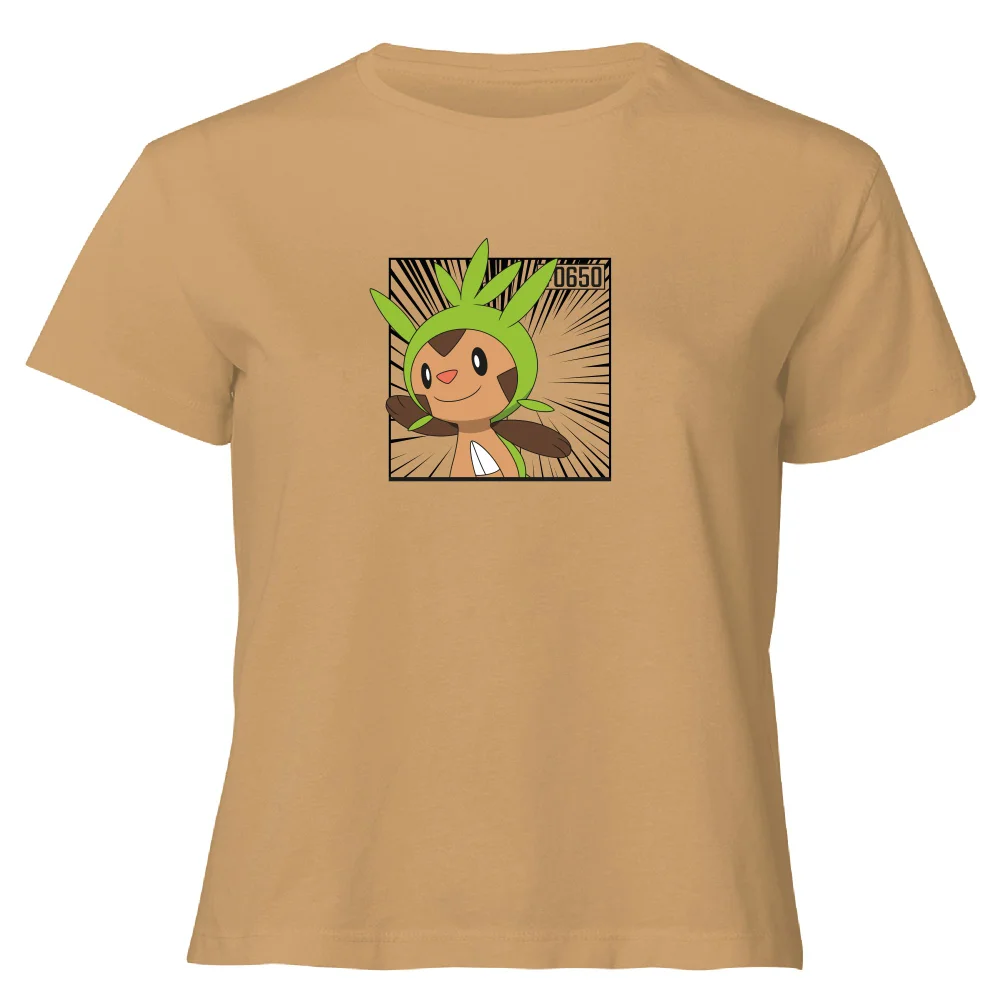 Pokemon Chespin Women's Cropped T-Shirt - Tan - XL Bild 1