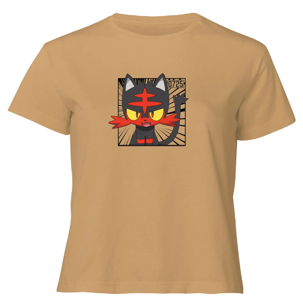 Pokemon Litten Women's Cropped T-Shirt - Tan - XL Bild 1