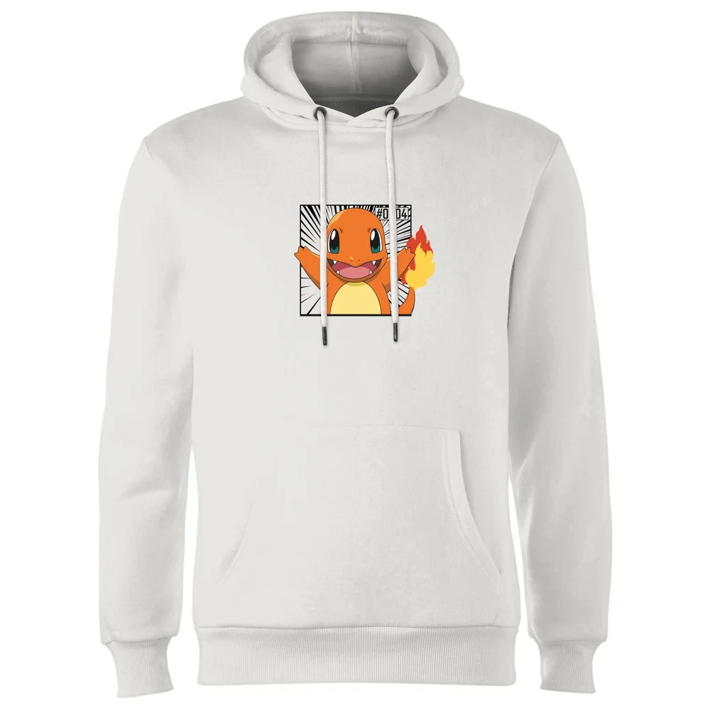 Pokémon Pokédex Glumanda #0004 Hoodie - Weiß - S Bild 1
