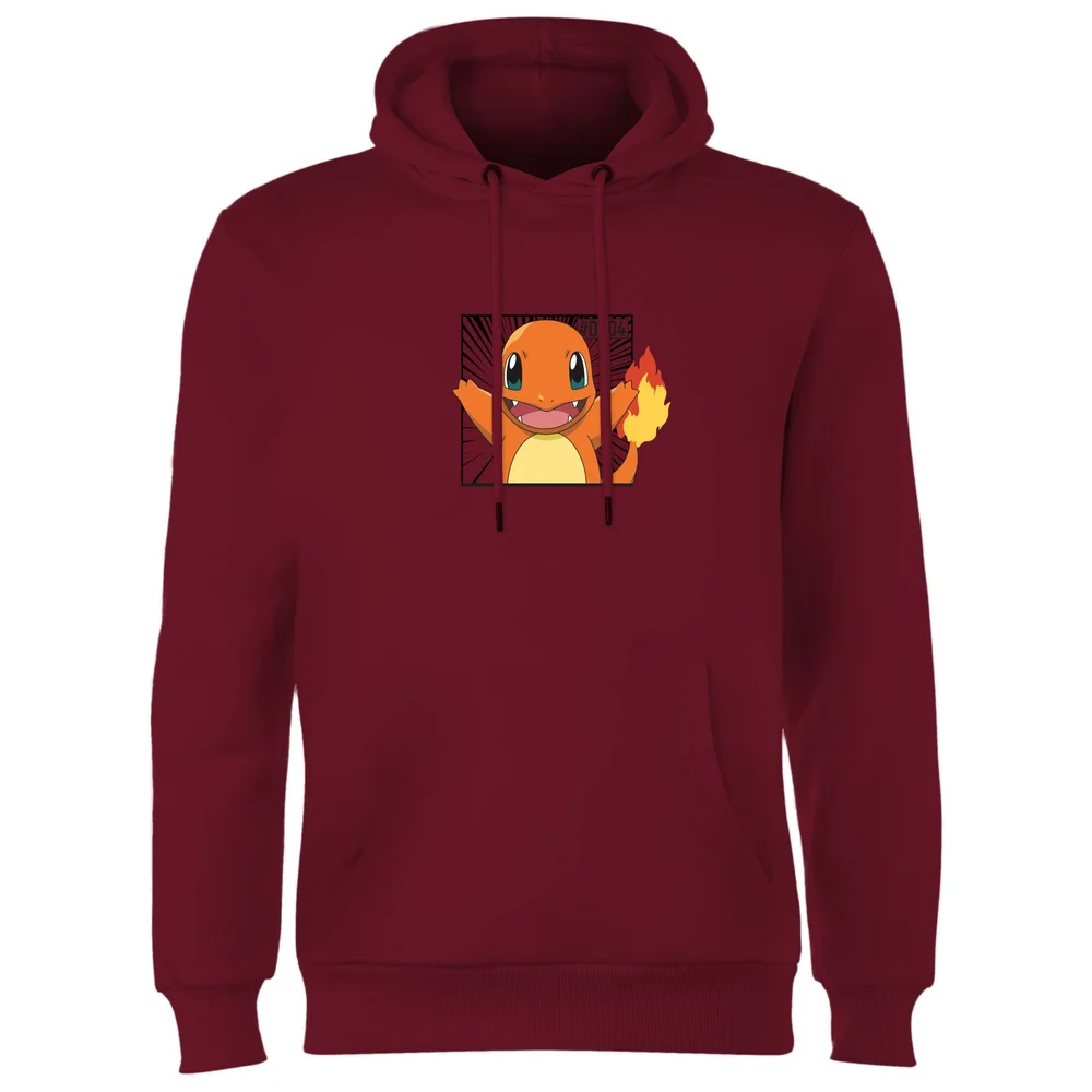 Pokémon Pokédex Glumanda #0004 Hoodie - Burgundy - S Bild 1